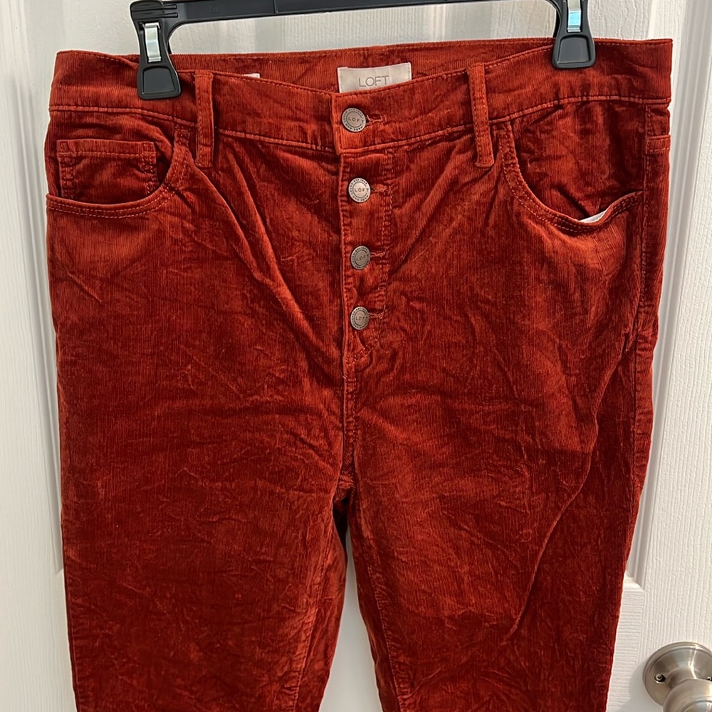Loft Burnt Orange courdoroy pants